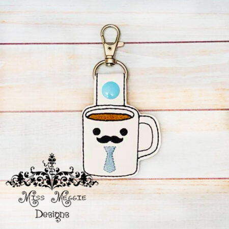 Coffee Mug Mr. snaptab ITH Embroidery design file