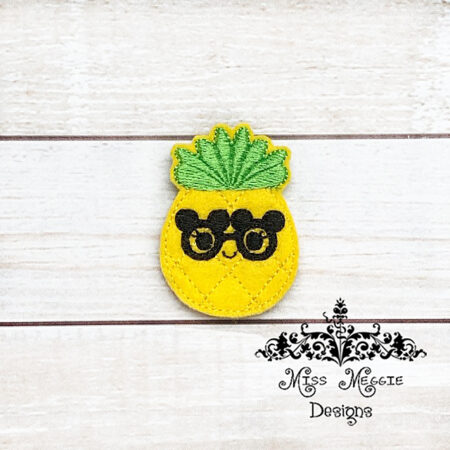 Pineapple Mouse glasses feltie ITH Embroidery design file