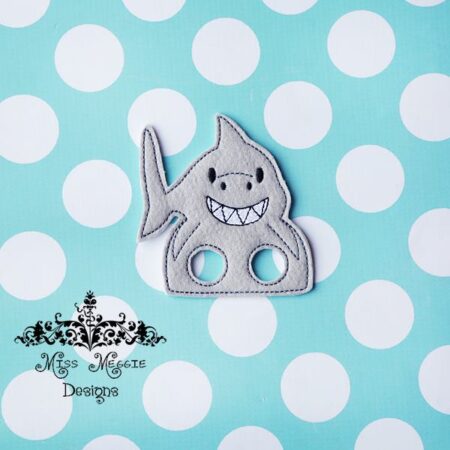 Shark Summer Sea finger walker puppet ITH Embroidery design file