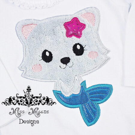 Catfish applique embroidery design 2 sizes ITH digital design