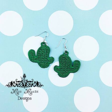 FSL free standing lace Cactus charm ITH Embroidery design