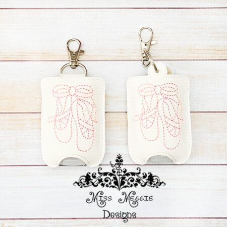 Hand Sanitizer Holder BBW Ballet shoes ITH Embroidery design
