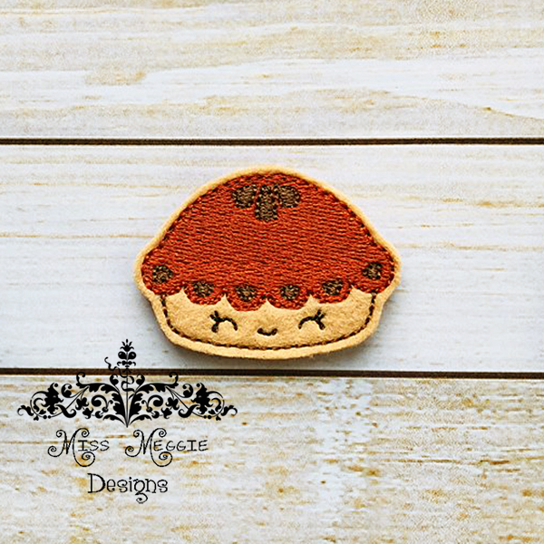 Sweet Fall Pie feltie ITH Embroidery design file