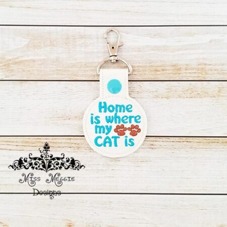 Home is where my cat is snaptab ITH Embroidery design file