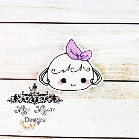 Sweet Lolly Girl Cutie feltie ITH Embroidery design file
