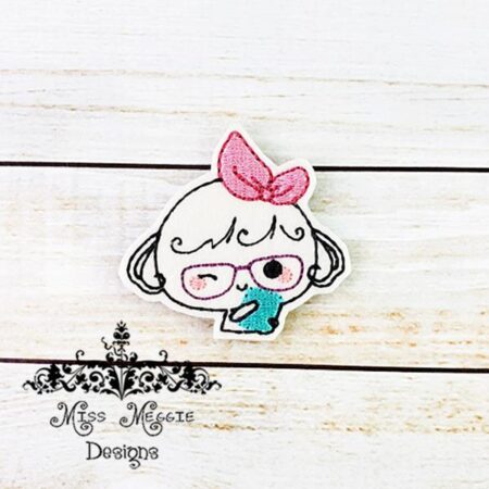 Lolly Girl Planner Book feltie ITH Embroidery design file