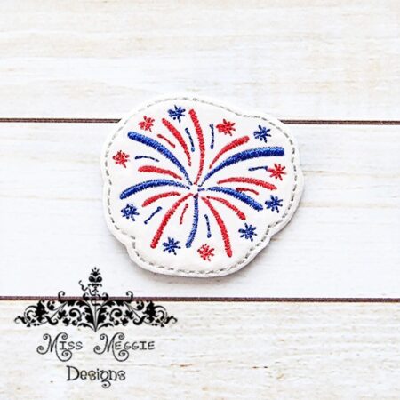 Fireworks 4th of July  feltie ITH Embroidery design file