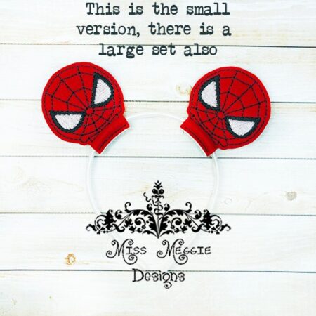 Spider Puff Man Mouse Ears Headband ITH Embroidery design file