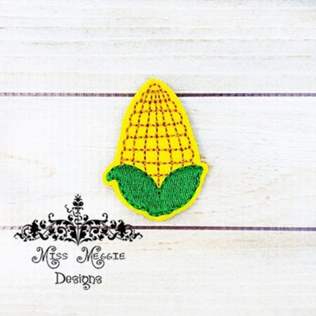 Fall harvest Ear of Corn feltie ITH Embroidery design file