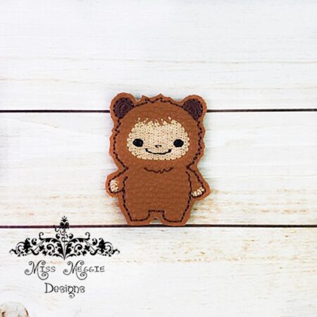 Bear Boy Costume Dress up feltie ITH Embroidery design