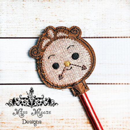 Mr. Clock Pencil Topper ITH Embroidery design file