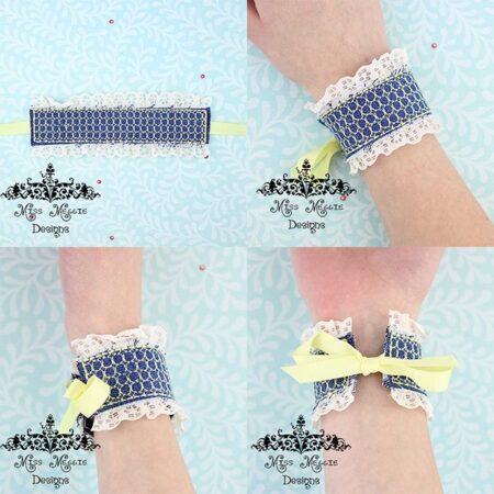 Denim bracelet ITH Embroidery design