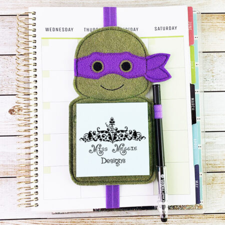 Sticky Pad Holder N Turtle ITH Embroidery design file