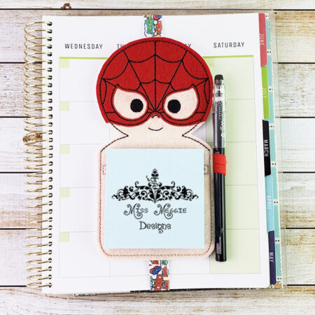 Sticky Pad Holder Spidey  ITH Embroidery design file