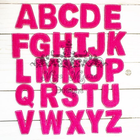 Alphabet set felties Capital letters ITH Embroidery design files