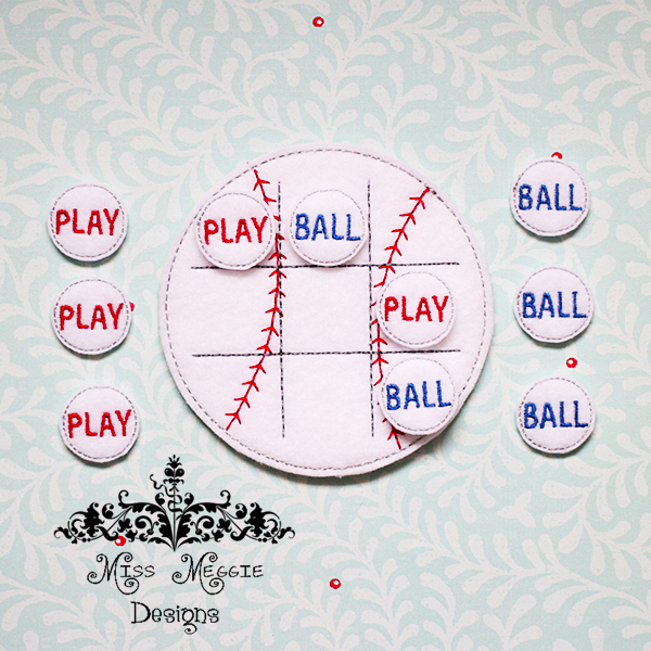 Baseball TTT set 4x4 and 5x7  ITH Embroidery design file