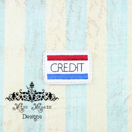 Credit card feltie ITH Embroidery design file
