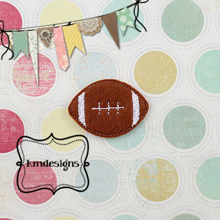 Football feltie ITH Embroidery design file