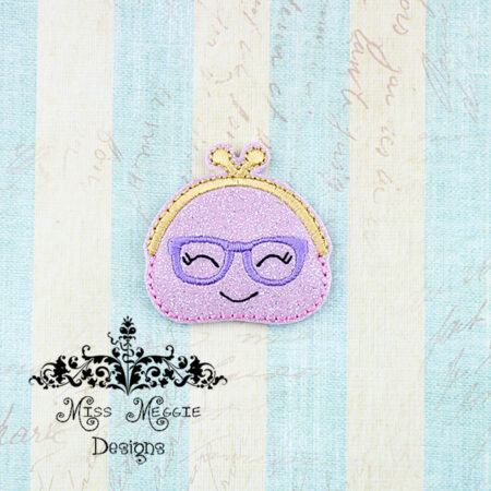 Geeky Coin Purse feltie ITH Embroidery design file