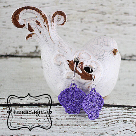 FSL Free Standing Lace Sea Shell Charm/Earring Design