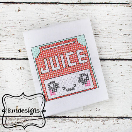 Cross Stitch Machine Embroidery Juice Kawaii design 4x4