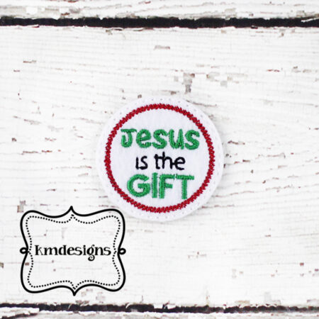 Jesus is the Gift Christmas Feltie ITH Embroidery design file