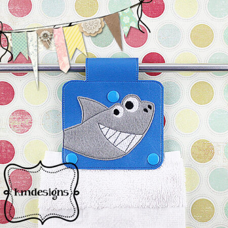 Shark Hand Towel holder ITH Embroidery design file
